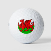 walisische Flagge Golfball (Vorderseite)