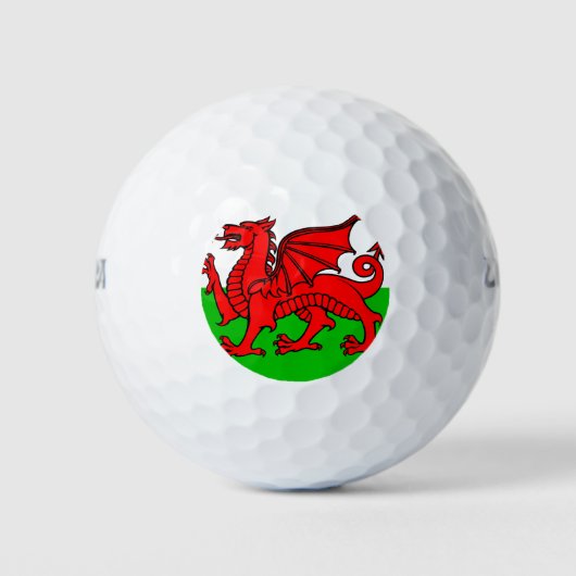 walisische Flagge Golfball (Vorderseite)