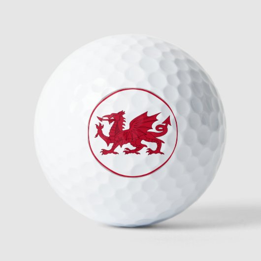 Walisische Flagge Golfball (Vorderseite)