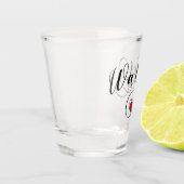 Walisische Flagge im Herzen, Wales Schnapsglas (Links)