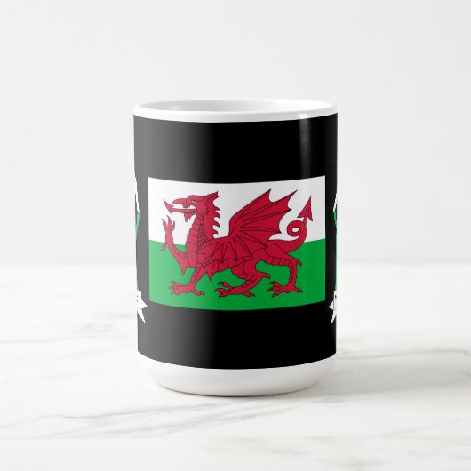 walisische Flagge Kaffeetasse (Mittel)