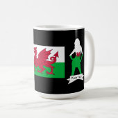 walisische Flagge Kaffeetasse (VorderseiteRechts)