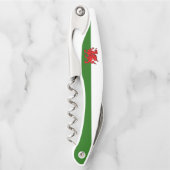 walisische Flagge Kellnermesser (Vorderseite)