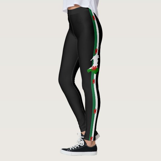 Walisische Flagge Leggings (Links)