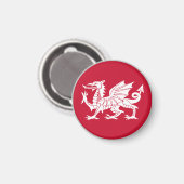 Walisische Flagge Magnet (Vorderseite/Rückseite)