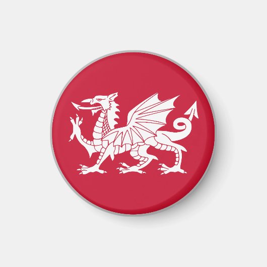Walisische Flagge Magnet (Vorne)