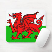 walisische Flagge Mousepad (Mit Mouse)