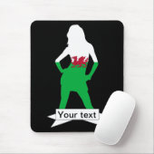 walisische Flagge Mousepad (Mit Mouse)