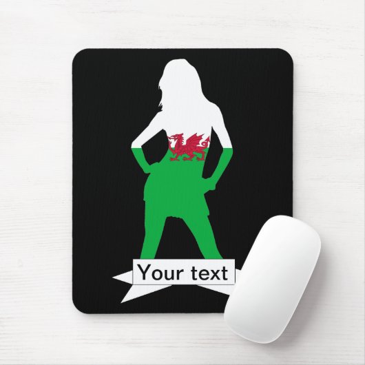 walisische Flagge Mousepad (Mit Mouse)