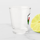 walisische Flagge Schnapsglas (Links)
