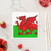 walisische Flagge Serviette (Beispiel)