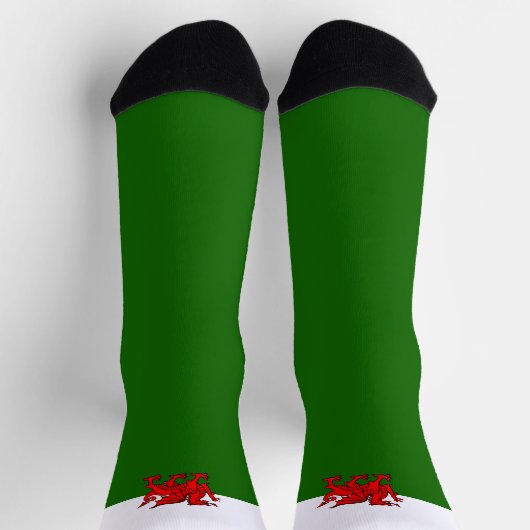 walisische Flagge Socken (Oben)