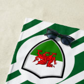 Walisische Flagge Strandtuch (Beispiel)