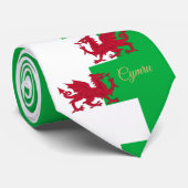 Walisische Flagge & Wales - Cymru Business, Reise  Krawatte (Gerollt)
