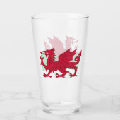 Walisische Flagge & Wales Land, Cymru Patriot / Sp Glas (Rückseite)