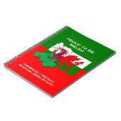 Walisische Flagge Wales PROUD TO BE GUSH Notebook Notizblock (Linke Seite)