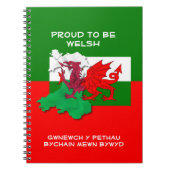 Walisische Flagge Wales PROUD TO BE GUSH Notebook Notizblock (Vorderseite)