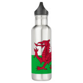 Walisische Flagge (Wales) (walisischer Drache) Edelstahlflasche (Links)
