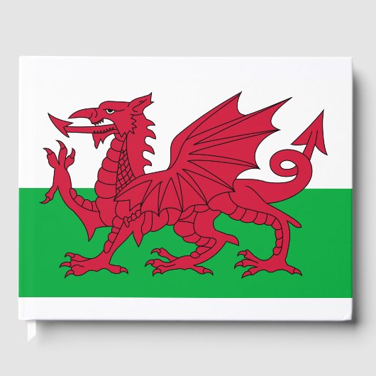 Walisische Flagge (Wales) (walisischer Drache) Gästebuch (Vorderseite)