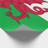 Walisische Flagge (Wales) (walisischer Drache) Geschenkpapier (Ecke)