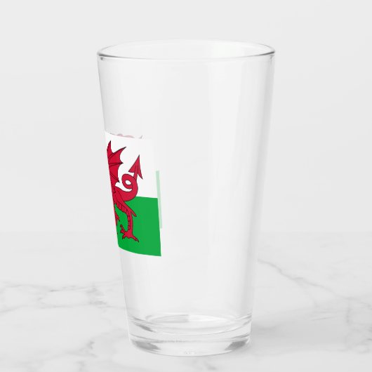 Walisische Flagge (Wales) (walisischer Drache) Glas (Links)