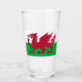 Walisische Flagge (Wales) (walisischer Drache) Glas (Vorderseite)