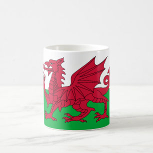 Walisische Flagge (Wales) (Walisischer Drache) Kaffeetasse