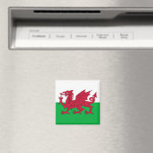 Walisische Flagge (Wales) (walisischer Drache) Magnet (In Situ (Geschirrspüler))