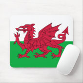 Walisische Flagge (Wales) (walisischer Drache) Mousepad (Mit Mouse)