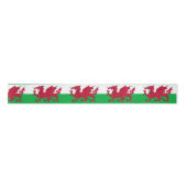 Walisische Flagge (Wales) (walisischer Drache) Satinband (Vorderseite)