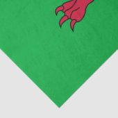 Walisische Flagge (Wales) (walisischer Drache) Seidenpapier (Ausschnitt)