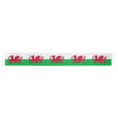 Walisische Flaggenband, Drachenmode, Cymru, Wales Satinband (Vorderseite)