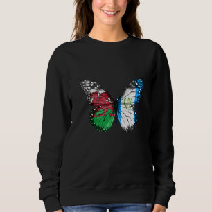 Walisische guatemaltekische Flaggenschmetterlinge Sweatshirt