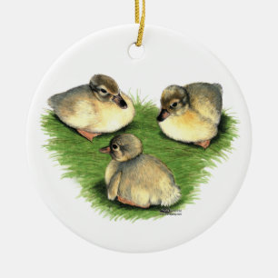Walisische Harlekin-Entenküken Keramikornament