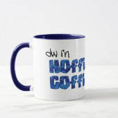Walisische Kaffee-Tasse: Hoffi Coffi, Blauer Marmo Tasse (Links)