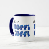 Walisische Kaffee-Tasse: Hoffi Coffi, Blauer Marmo Tasse (Vorderseite Links)