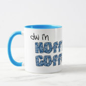 Walisische Kaffee-Tasse: Hoffi Coffi, blaues ethni Tasse (Links)