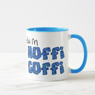 Walisische Kaffee-Tasse: Hoffi Coffi, Dunkelblaue Tasse