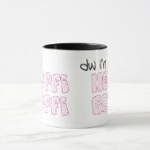 Walisische Kaffee-Tasse: Hoffi Coffi, Pink Polka D Tasse (Zentrum)