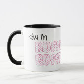 Walisische Kaffee-Tasse: Hoffi Coffi, Pink Polka D Tasse (Links)