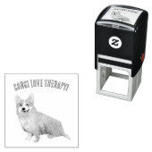 Walisische Korgi-Liebe-Briefmarke Permastempel (Beispiel)