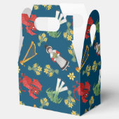 Walisische Kostüme und Embleme auf Blue Gable Gevo Geschenkschachtel (Geöffnet)