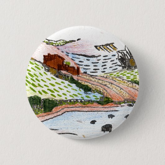 Walisische Landschaft Button (Vorderseite)
