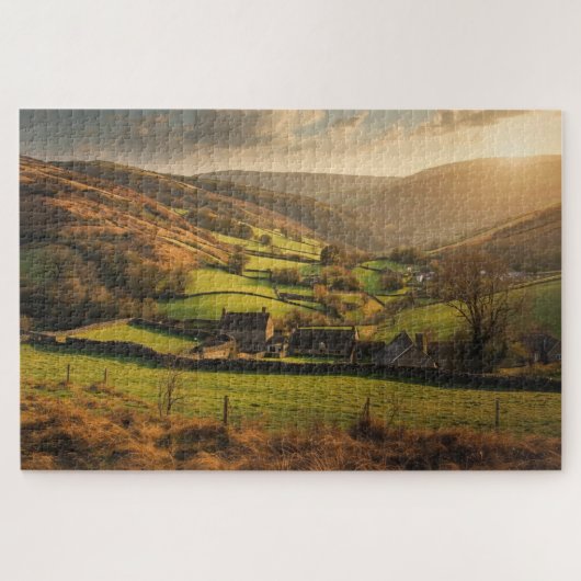 Walisische Landschaft Dorf Puzzle (Horizontal)