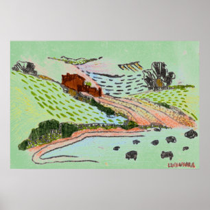 Walisische Landschaft Poster