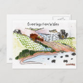 Walisische Landschaft Postkarte (Vorne/Hinten)