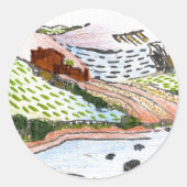 Walisische Landschaft Runder Aufkleber (Vorderseite)