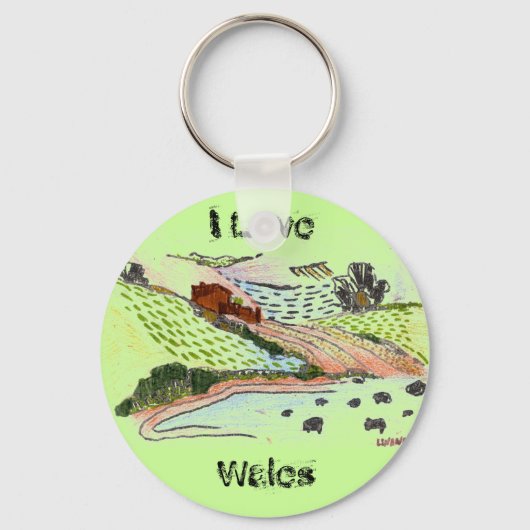 Walisische Landschaft Schlüsselanhänger (Vorderseite)
