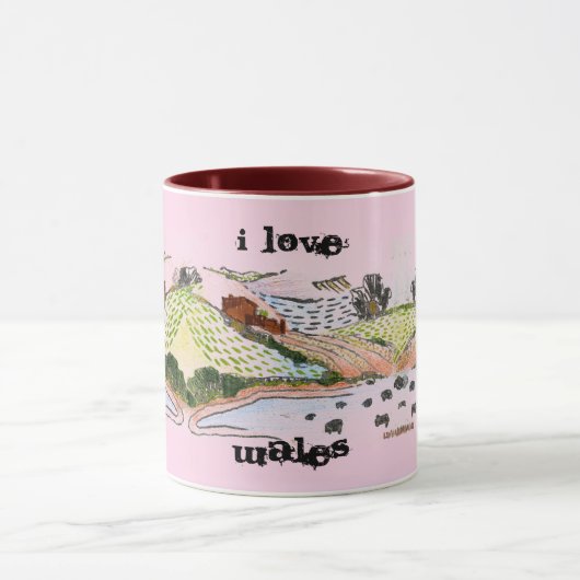 Walisische Landschaft Tasse (Zentrum)