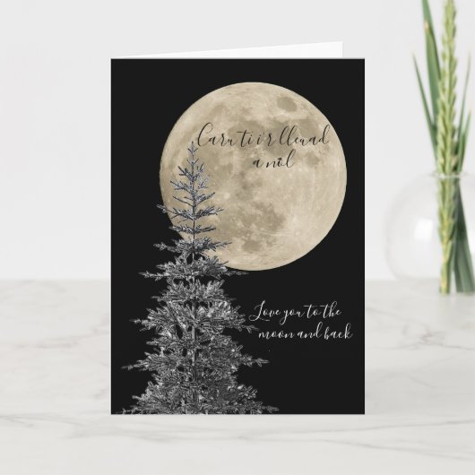 Walisische Liebe zum Mond und zurück Karte (Vorderseite)